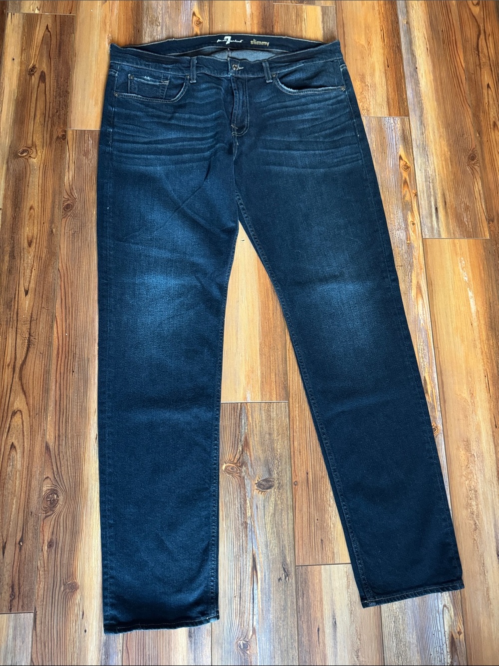 7 For All Mankind Slimmy Men’s Jeans Size 40 Dark Wash Slim Fit Denim